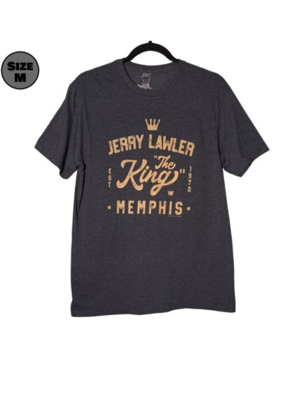 Jerry Lawler "The King" Memphis USED Shirt (M, Gray, Wrestling, WWE, WWF, 2023)